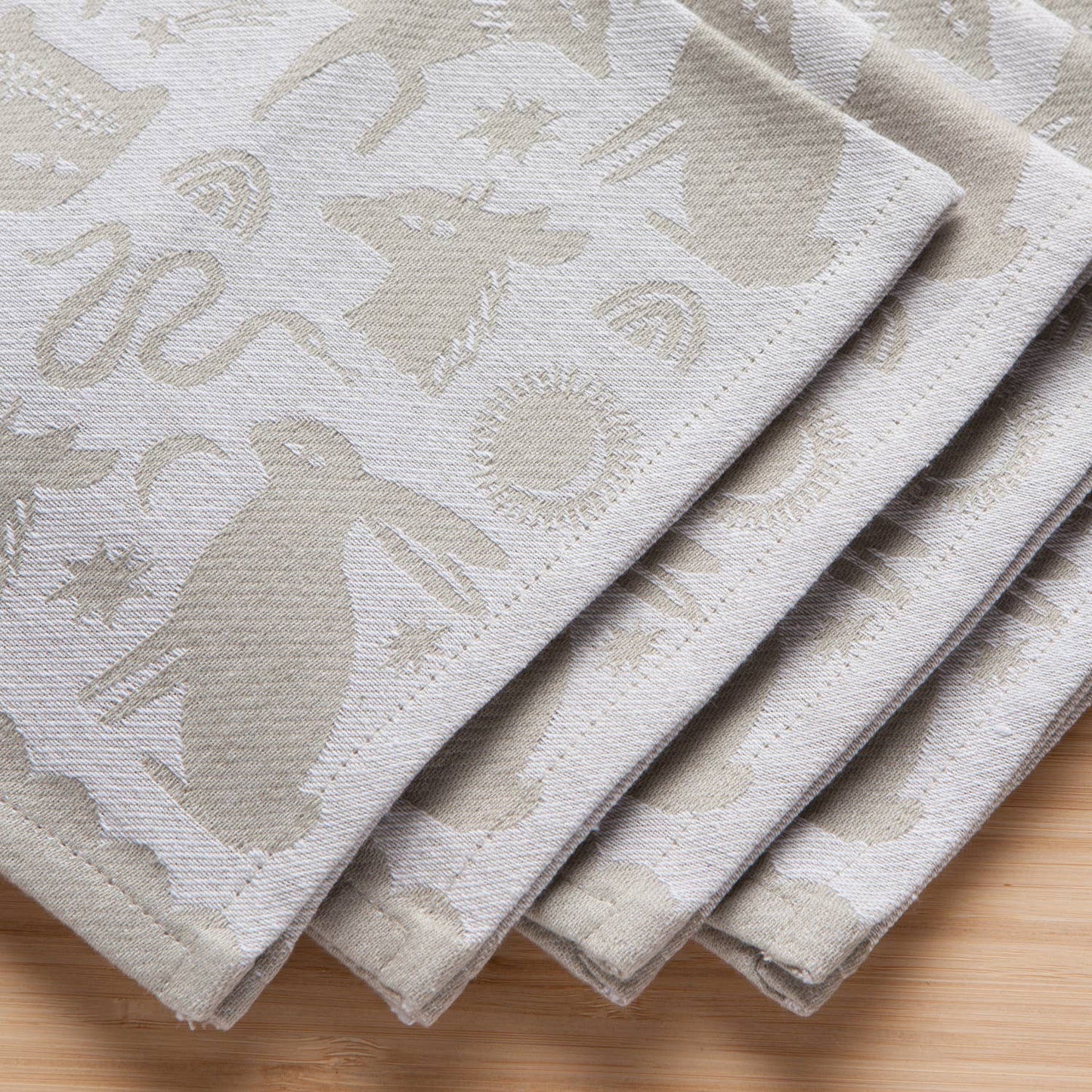 Danica Studio Timber Woven Cotton Jacquard Napkins Set of 4