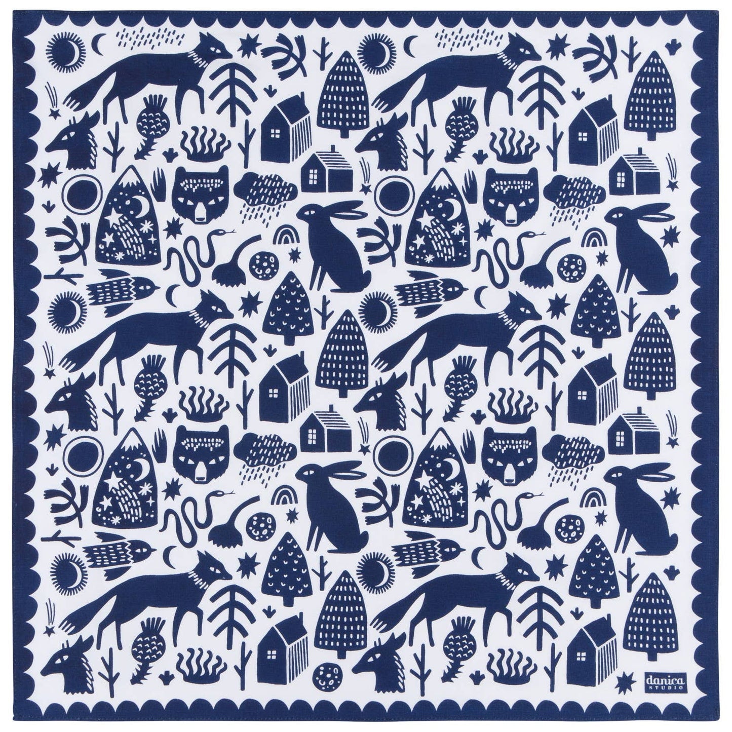 Danica Studio Timber Recycled Cotton Bandana 21 x 21 inches
