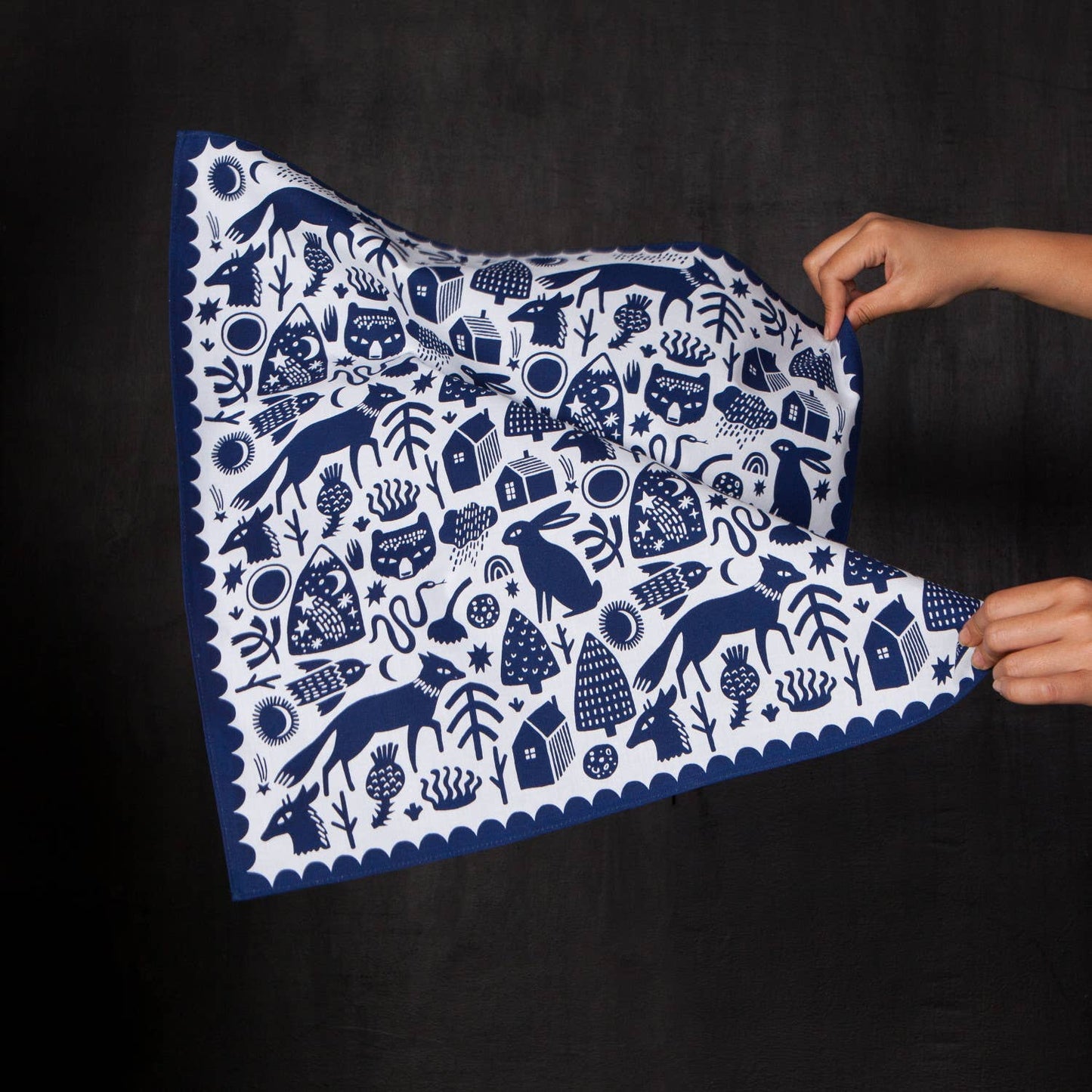 Danica Studio Timber Recycled Cotton Bandana 21 x 21 inches