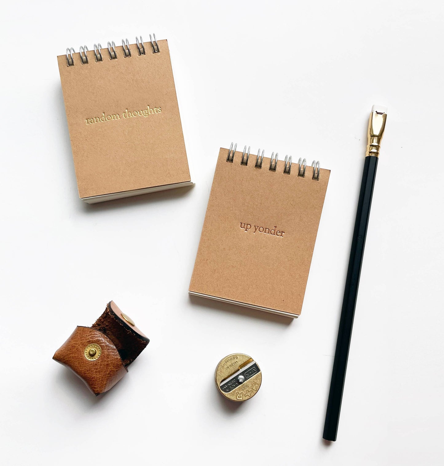 Art Heals Foil Embossed Pocket Kraft Top Spiral Notebook