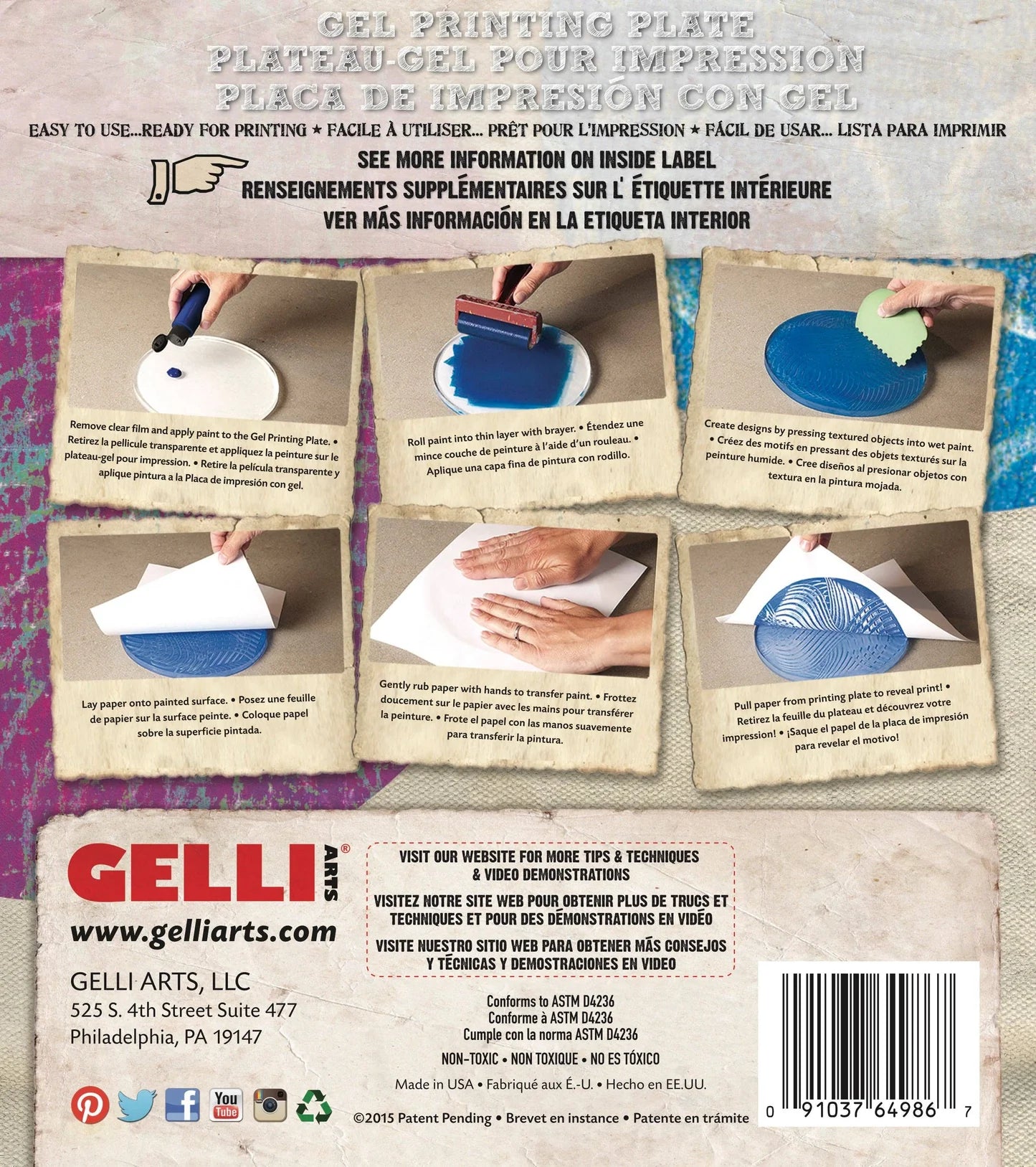 5” x 7” Gelli Arts® Printing Plate