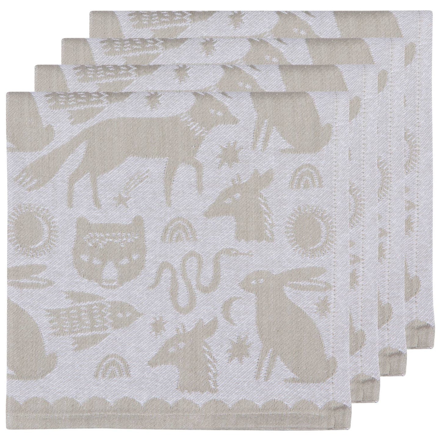 Danica Studio Timber Woven Cotton Jacquard Napkins Set of 4