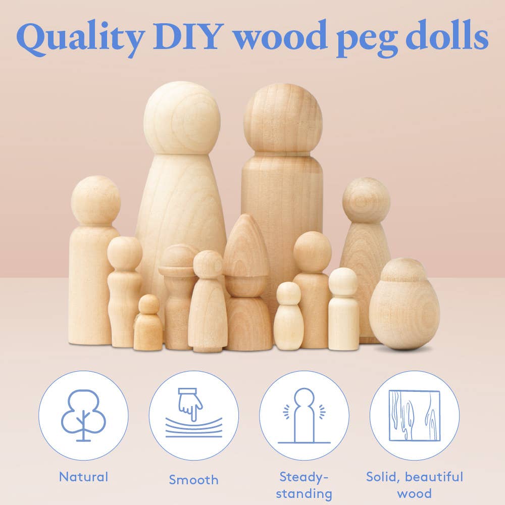 Wood Peg Dolls