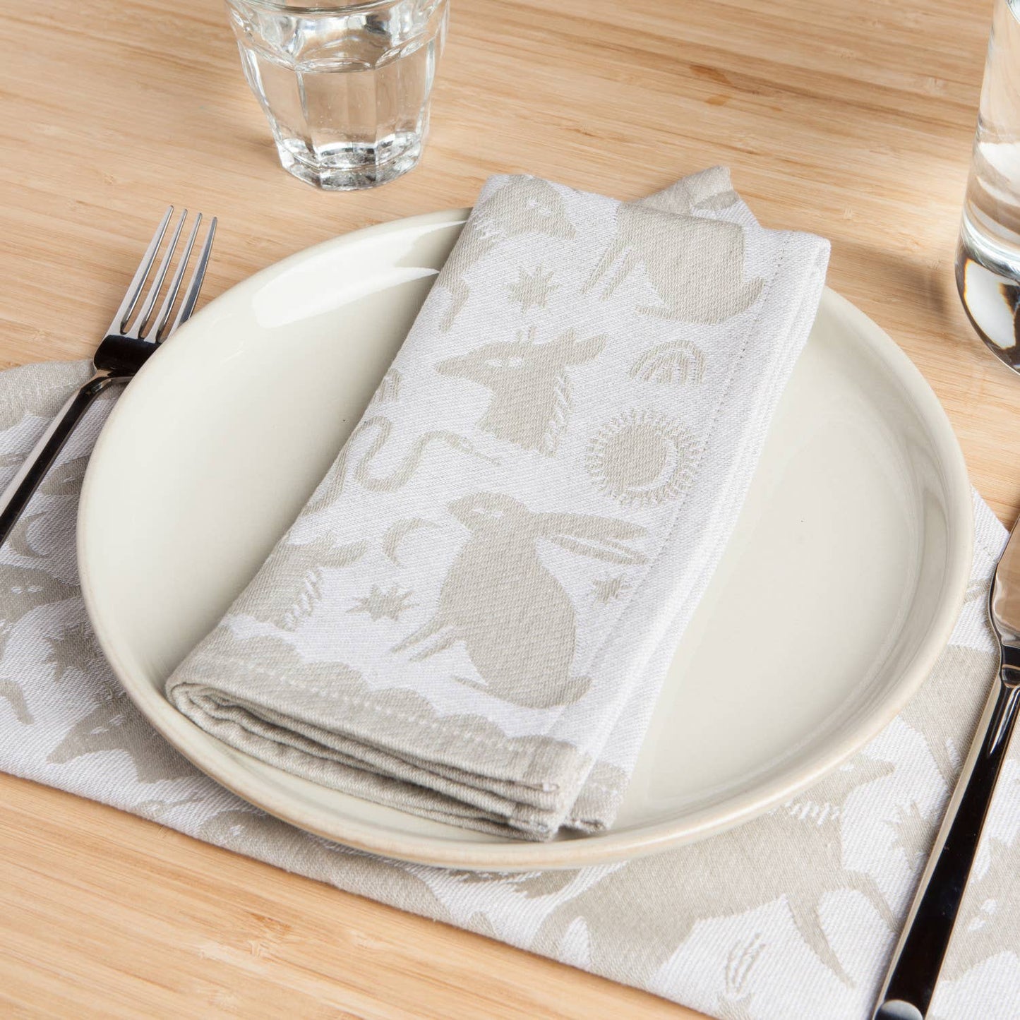 Danica Studio Timber Woven Cotton Jacquard Napkins Set of 4