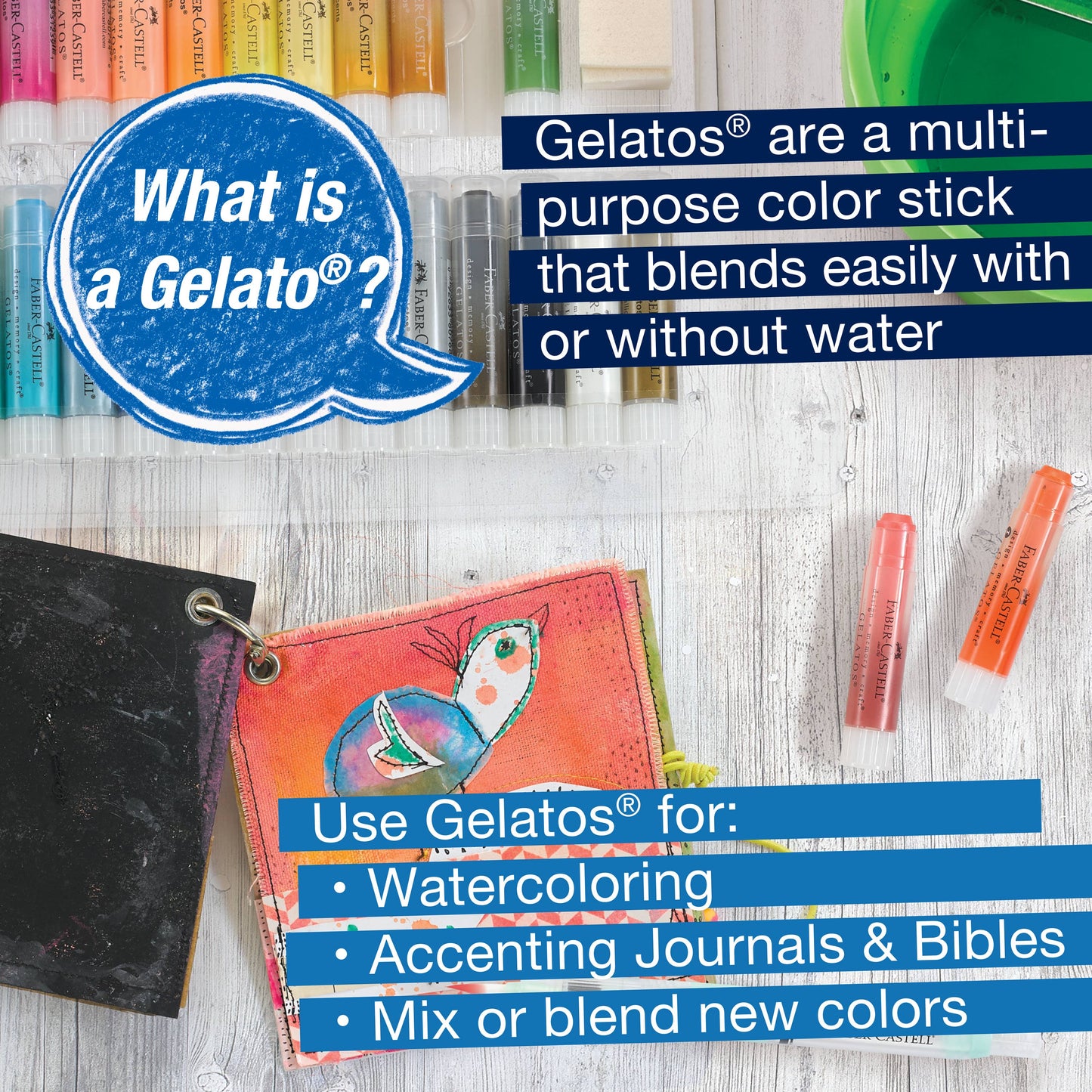 Gelatos Pigment Sticks Art Gift Set for Hobby Artists 1