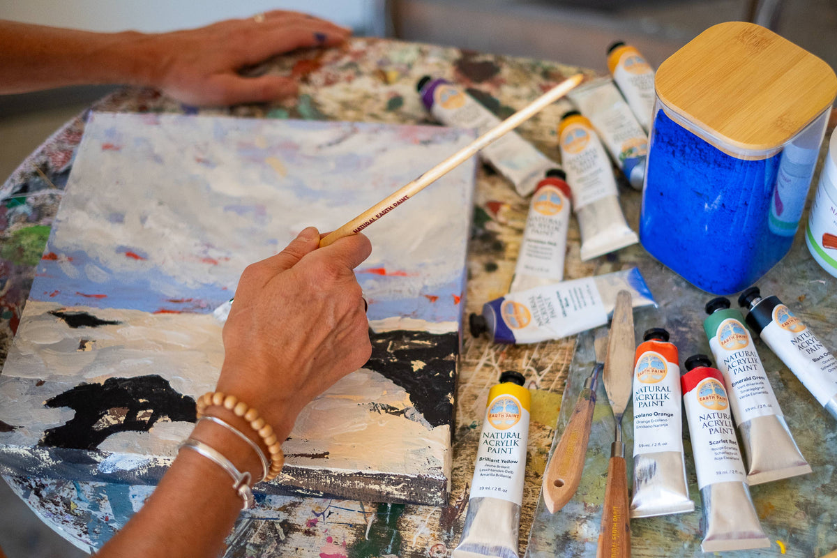 NEW! Natural Acrylik Paint - 4 Color Box Sets