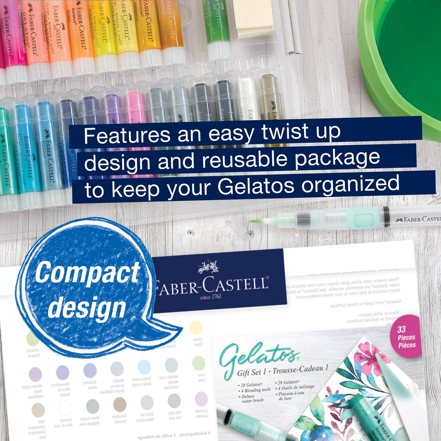 Gelatos Pigment Sticks Art Gift Set for Hobby Artists 1