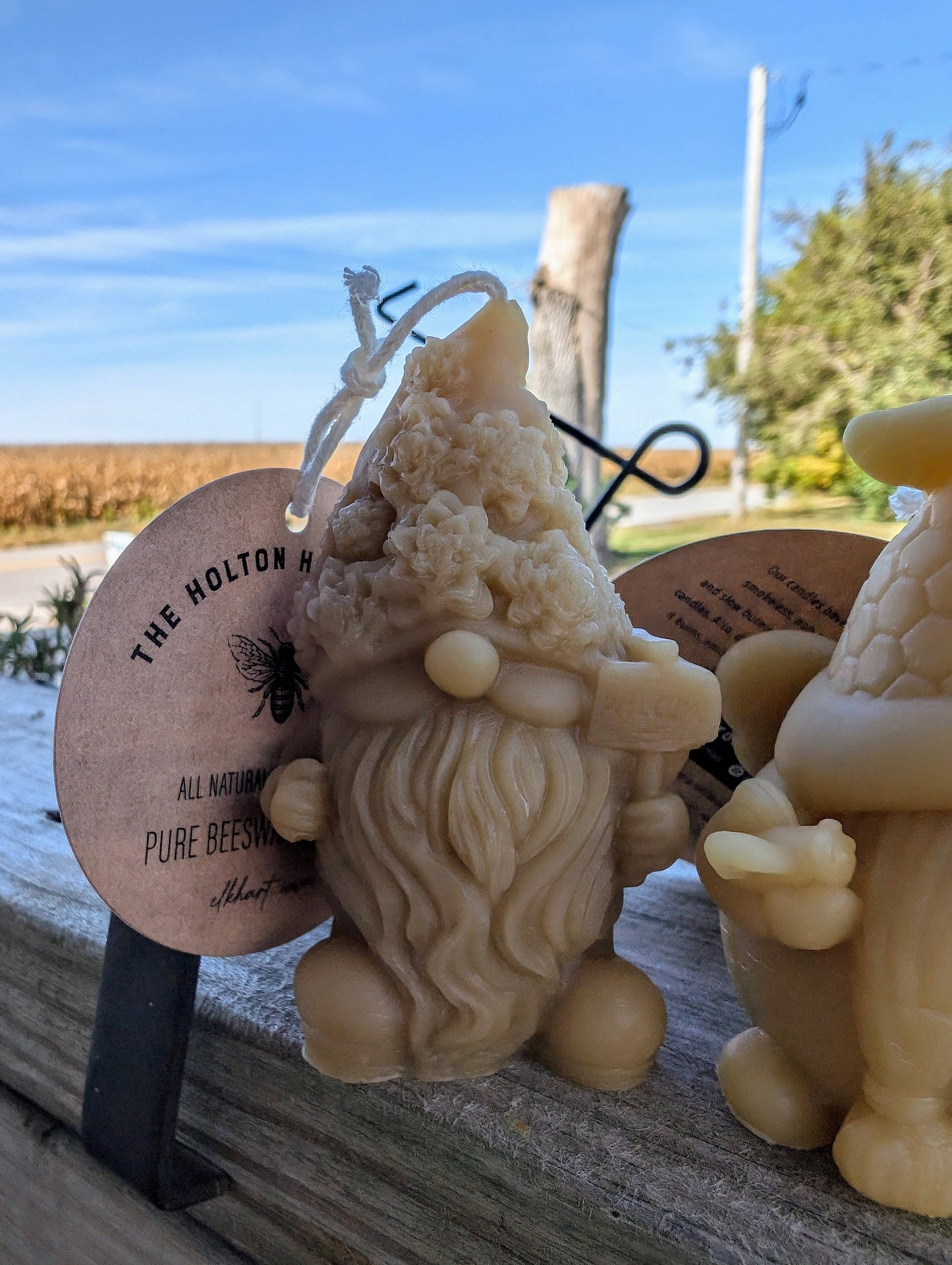 Beeswax Honey themed Gnome Candles