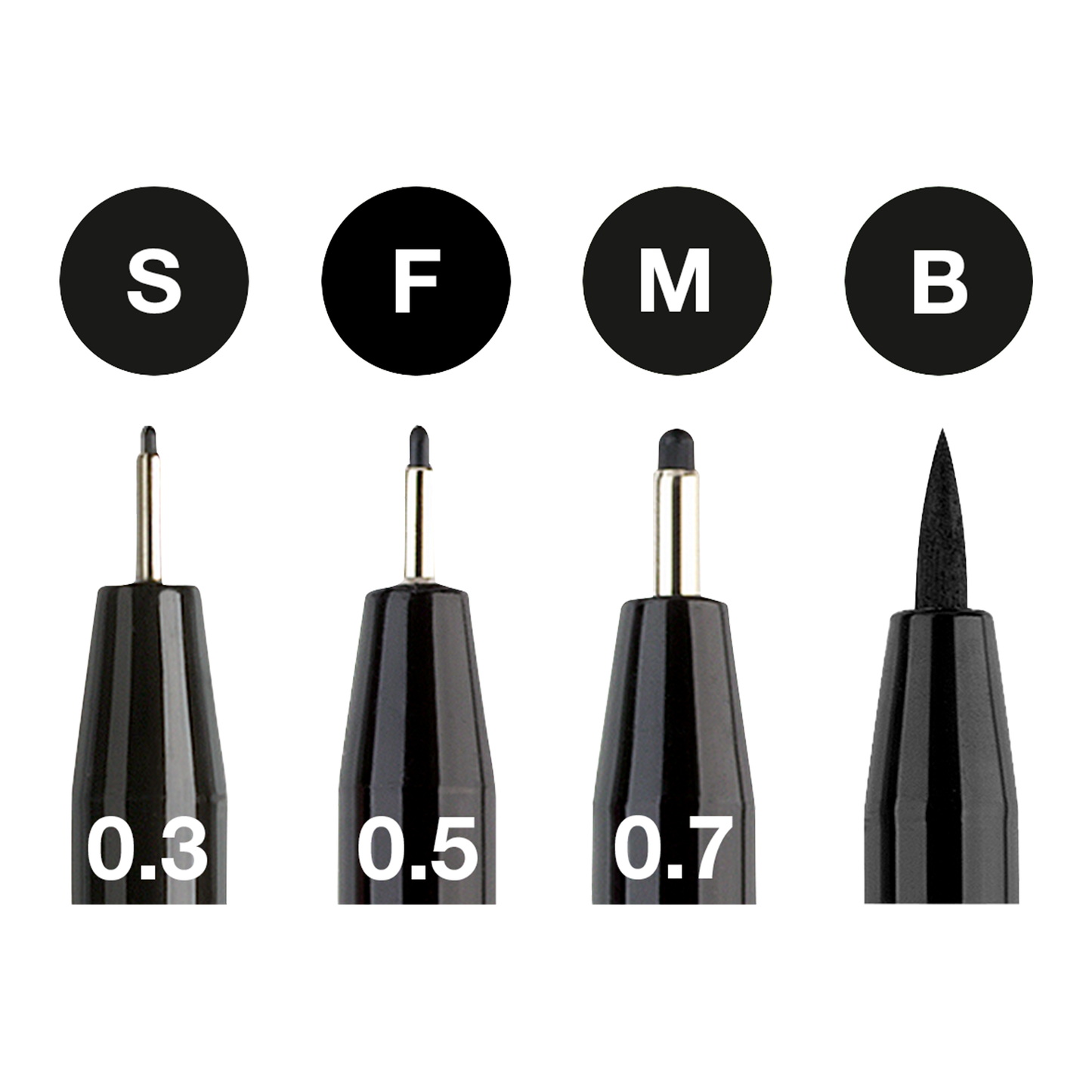 Pitt Artist Pen, #199 Black (S, F, M, B)