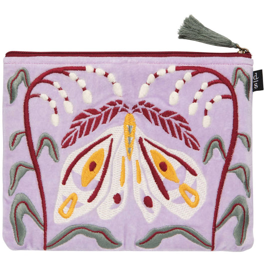 Nocturna Embroidered Flat Pouch