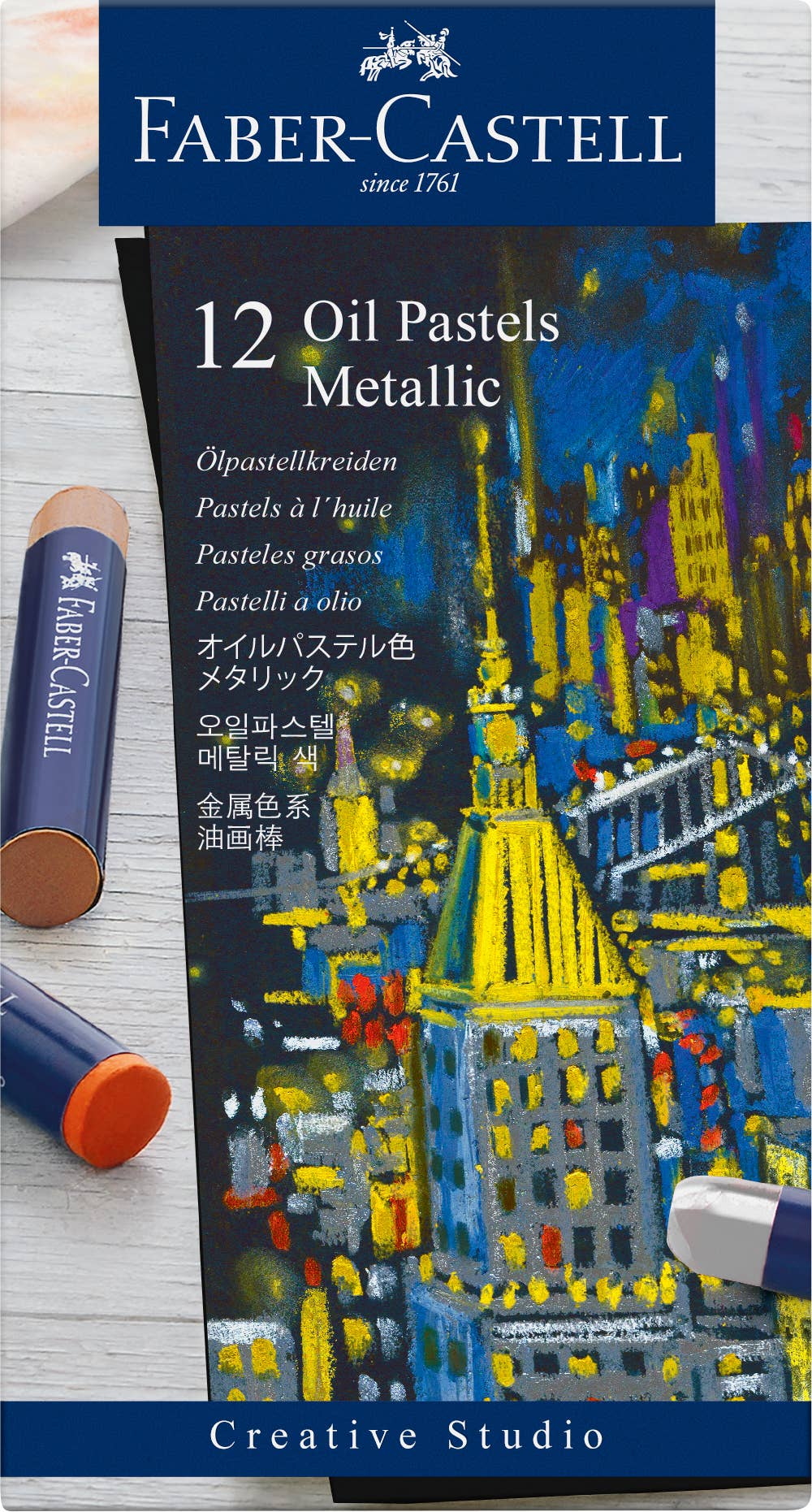 Oil Pastels, Metallic - Set of 12