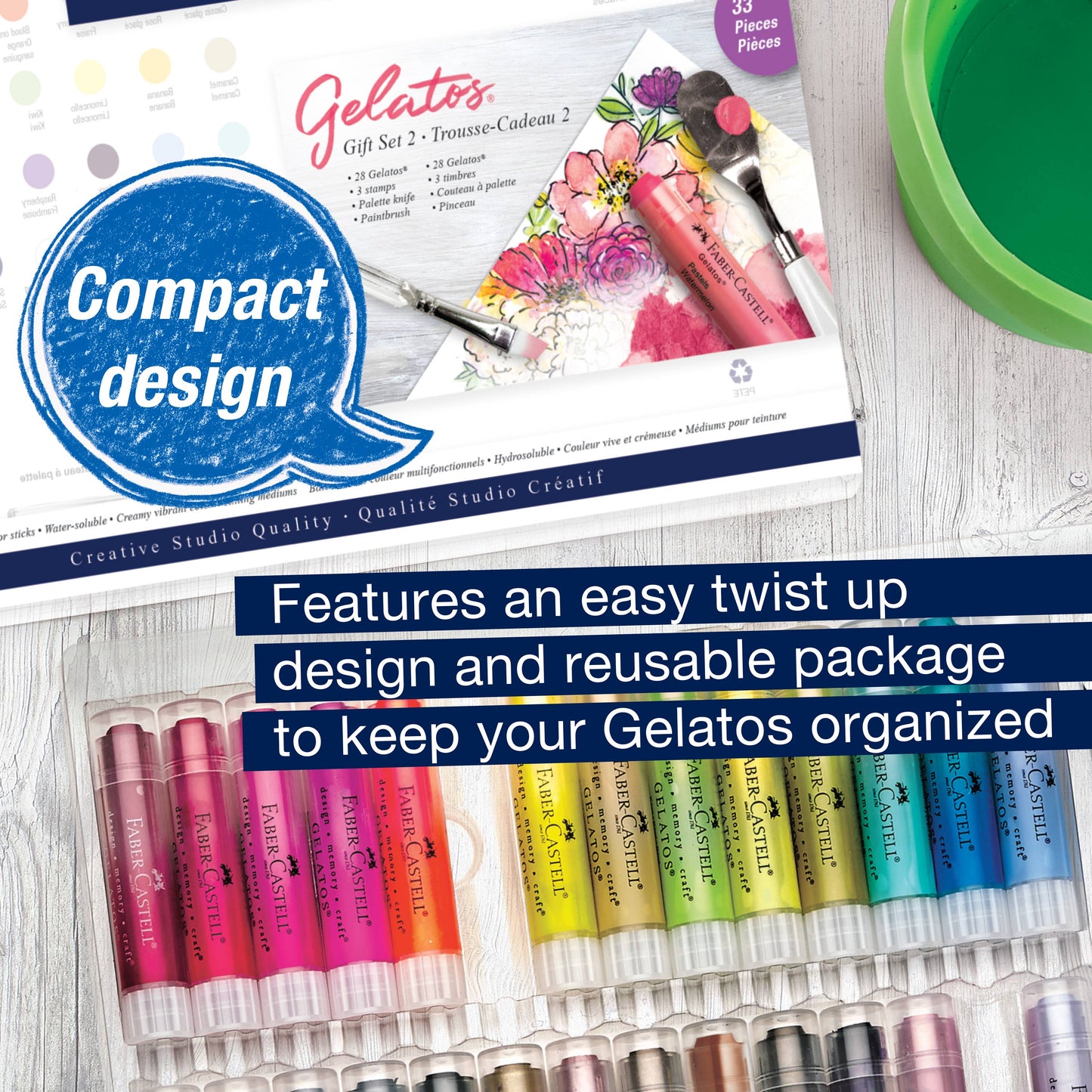 Gelatos Pigment Sticks Art Gift Set for Hobby Artists 2