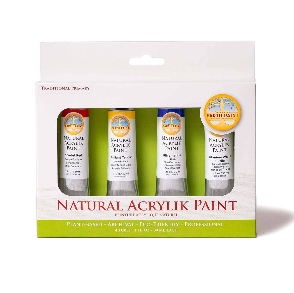 NEW! Natural Acrylik Paint - 4 Color Box Sets