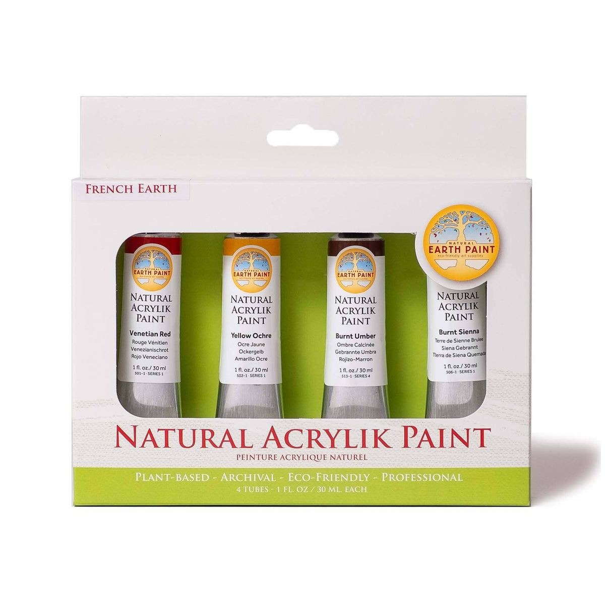 NEW! Natural Acrylik Paint - 4 Color Box Sets