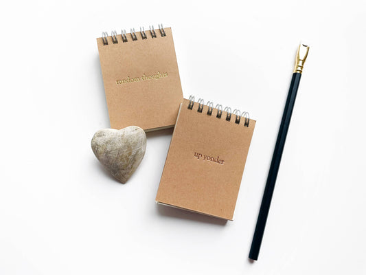 Art Heals Foil Embossed Pocket Kraft Top Spiral Notebook