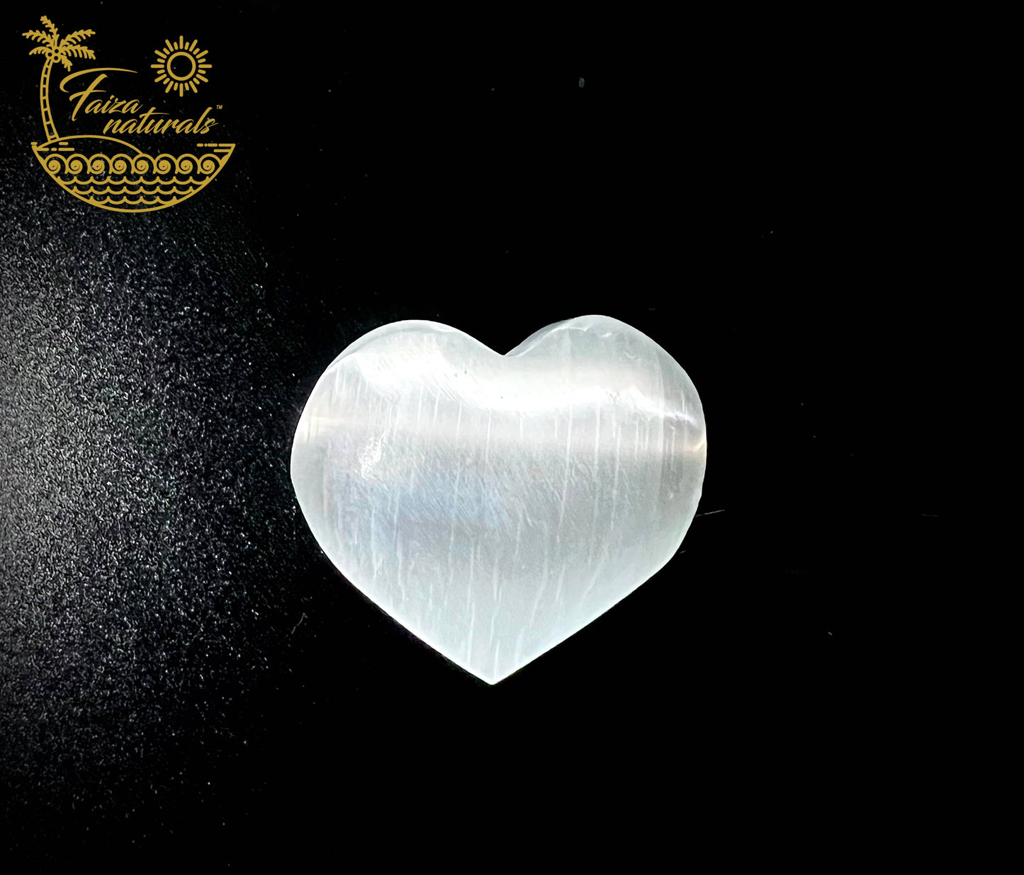 Selenite Crystal Hearts All Natural from Morocco (4-5 cm)