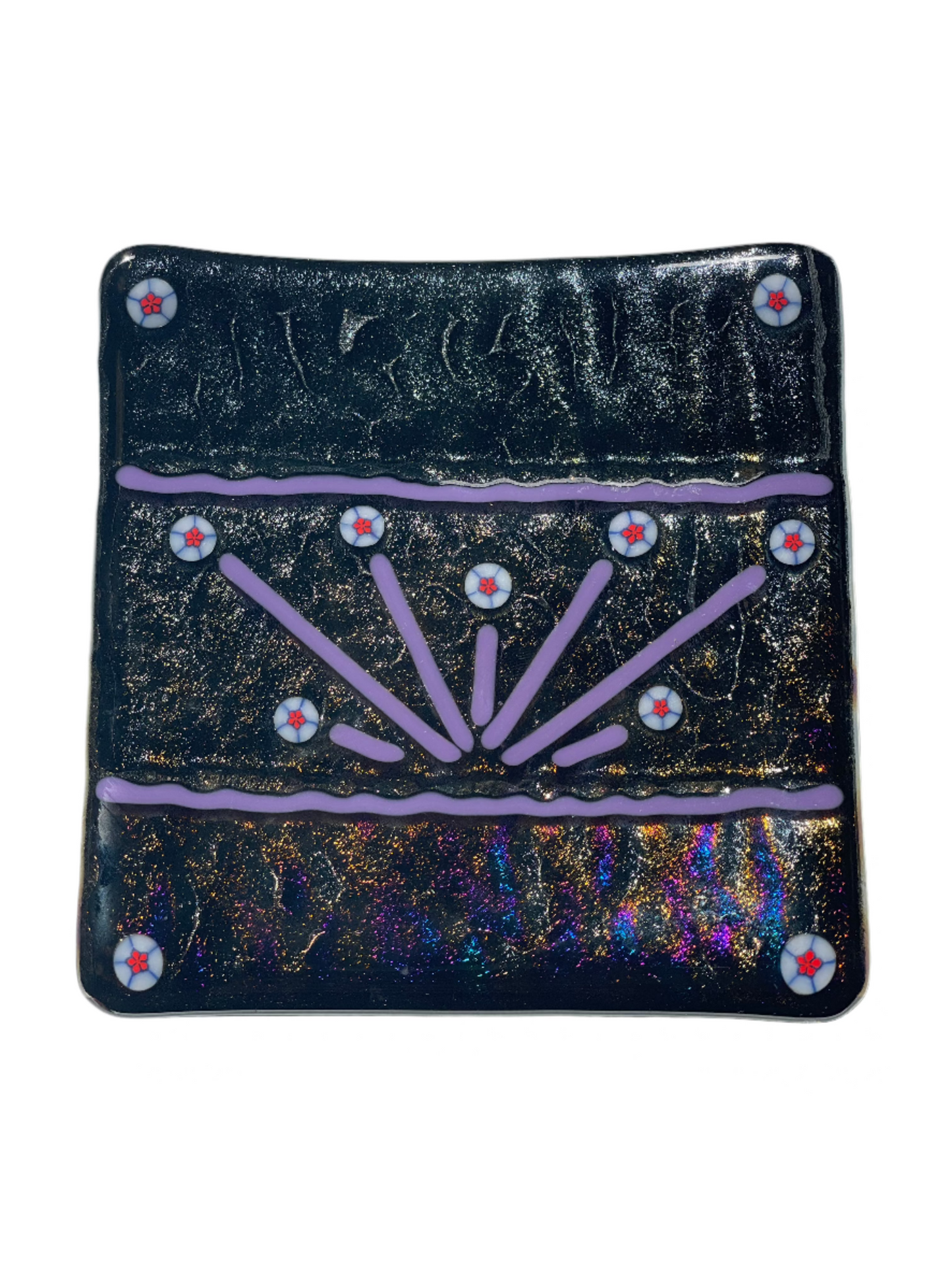 Fused Glass -  5" x 5" Square Dish (Depths Vary)