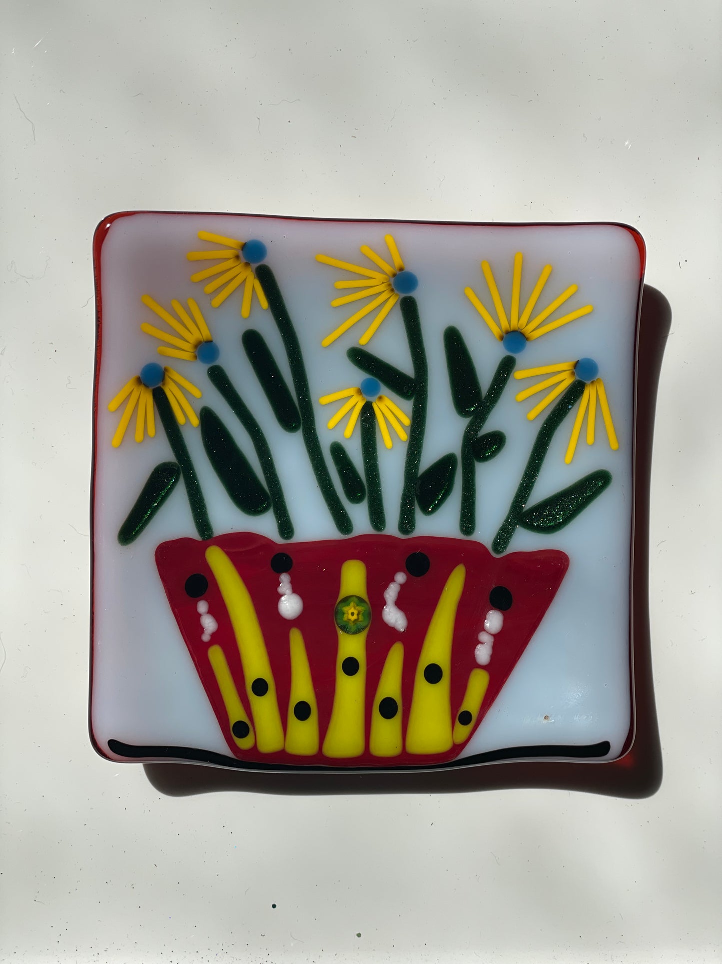 Fused Glass -  5" x 5" Square Dish (Depths Vary)