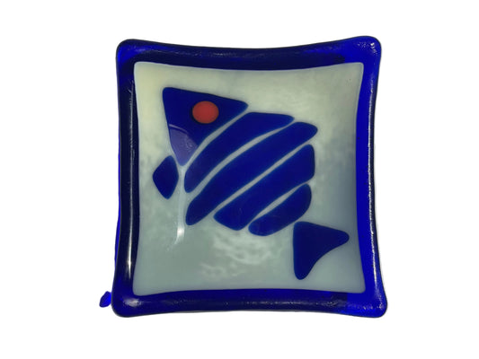 Fused Glass - 3" x 3" to 3.5" x 3.5" Square Dish (Depths Vary)