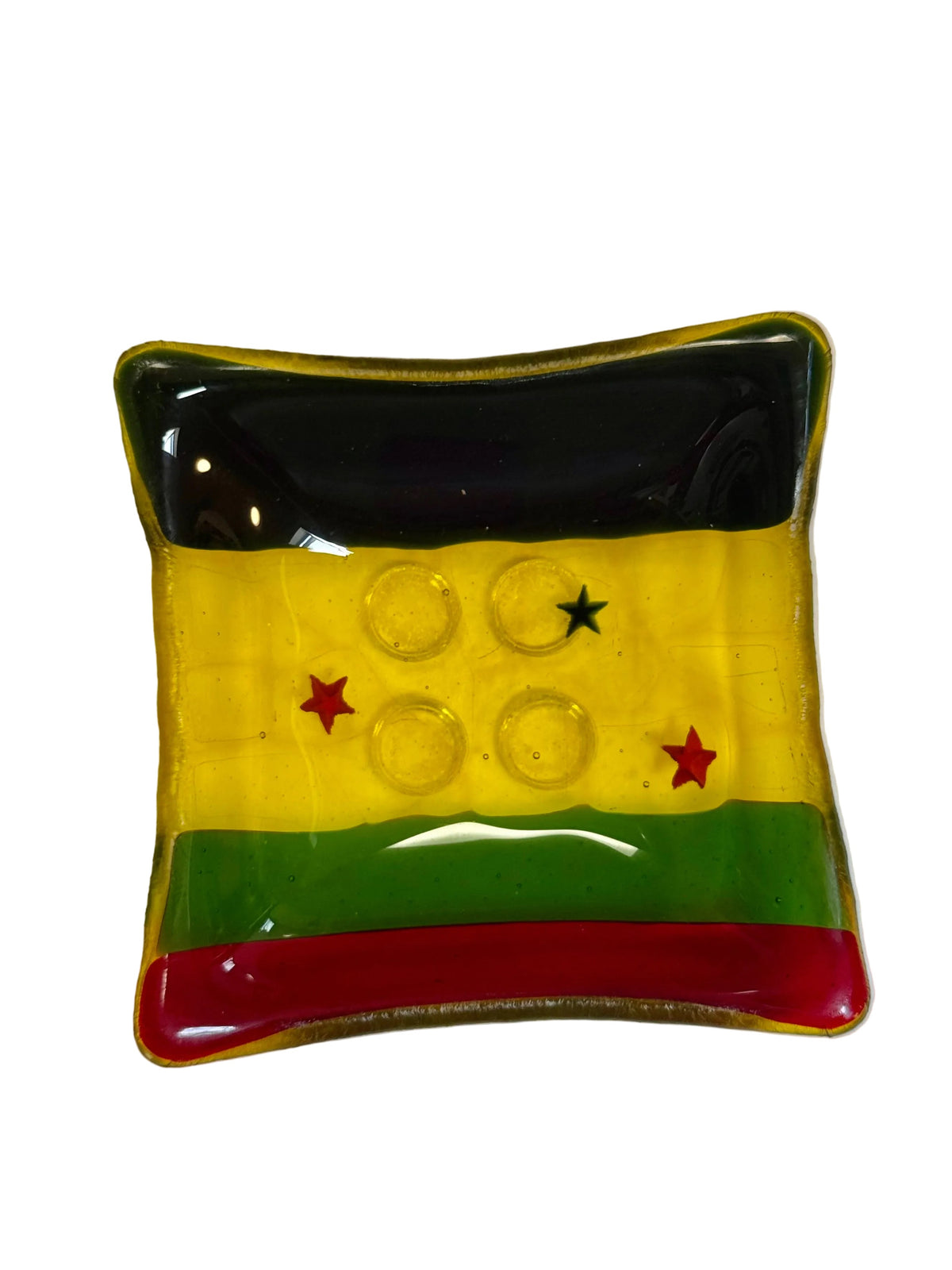Fused Glass - 3" x 3" to 3.5" x 3.5" Square Dish (Depths Vary)