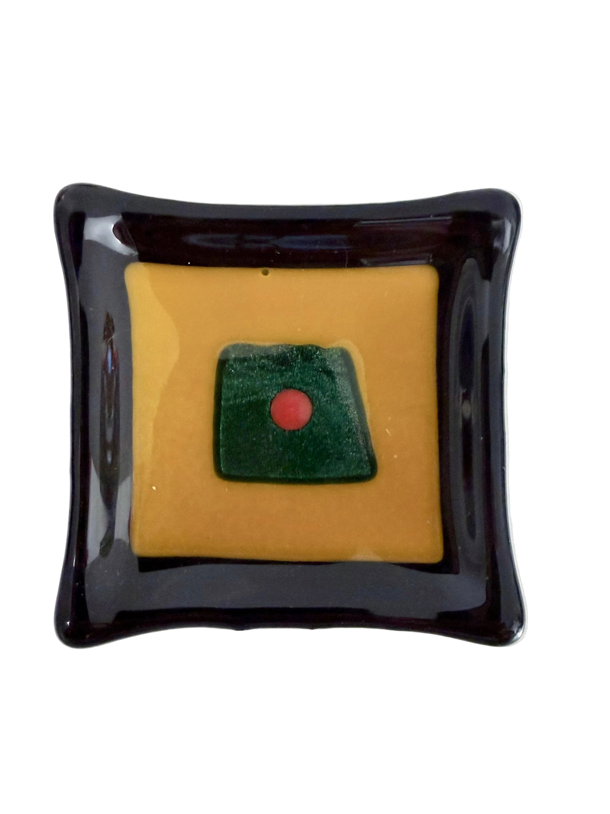 Fused Glass - 3" x 3" to 3.5" x 3.5" Square Dish (Depths Vary)
