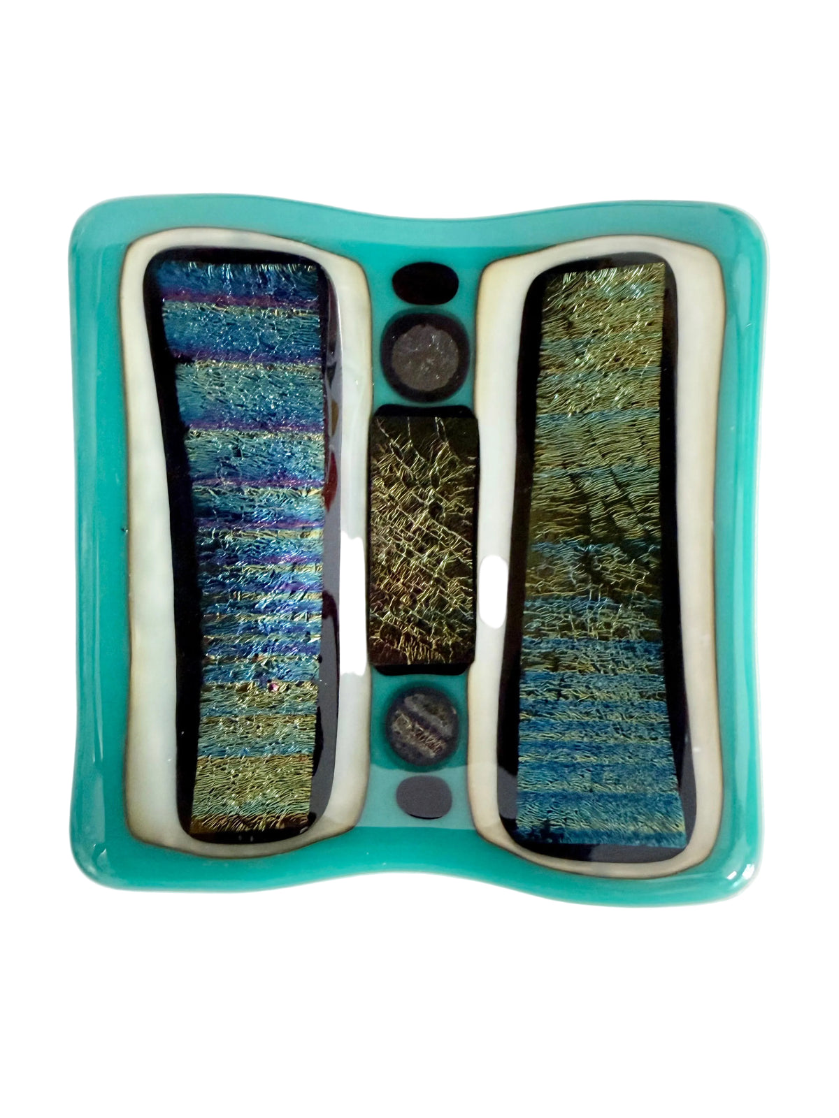 Fused Glass - 3" x 3" to 3.5" x 3.5" Square Dish (Depths Vary)