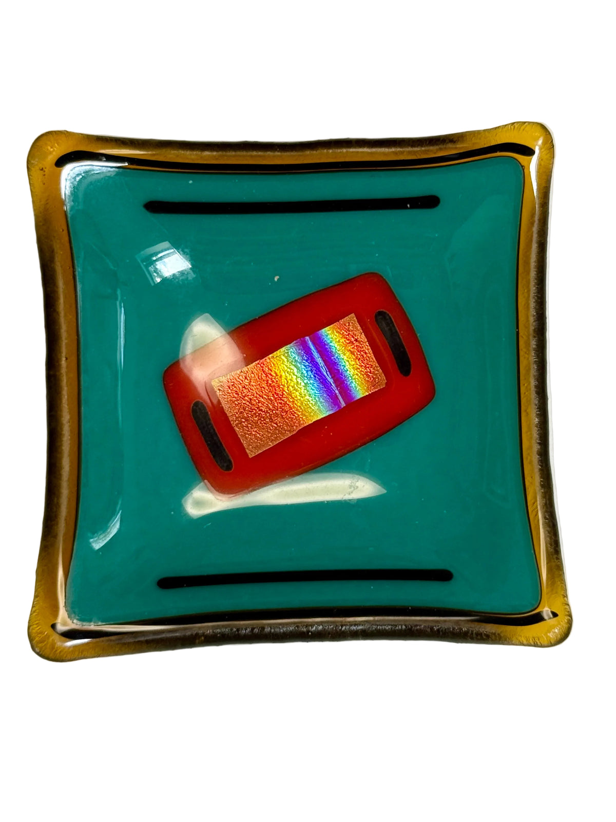 Fused Glass - 3" x 3" to 3.5" x 3.5" Square Dish (Depths Vary)