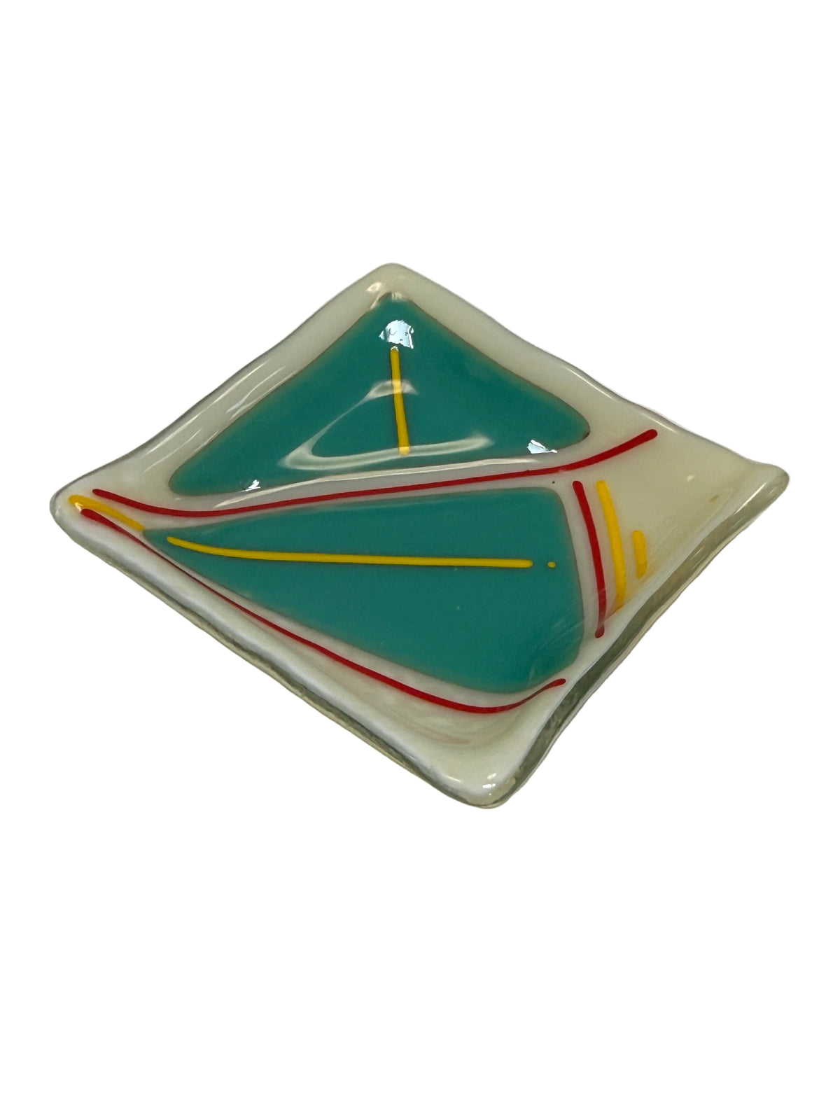 Fused Glass - 3" x 3" to 3.5" x 3.5" Square Dish (Depths Vary)