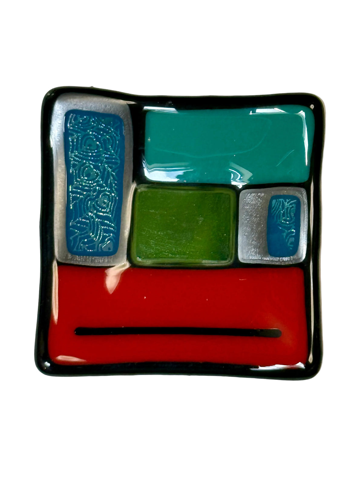 Fused Glass - 3" x 3" to 3.5" x 3.5" Square Dish (Depths Vary)