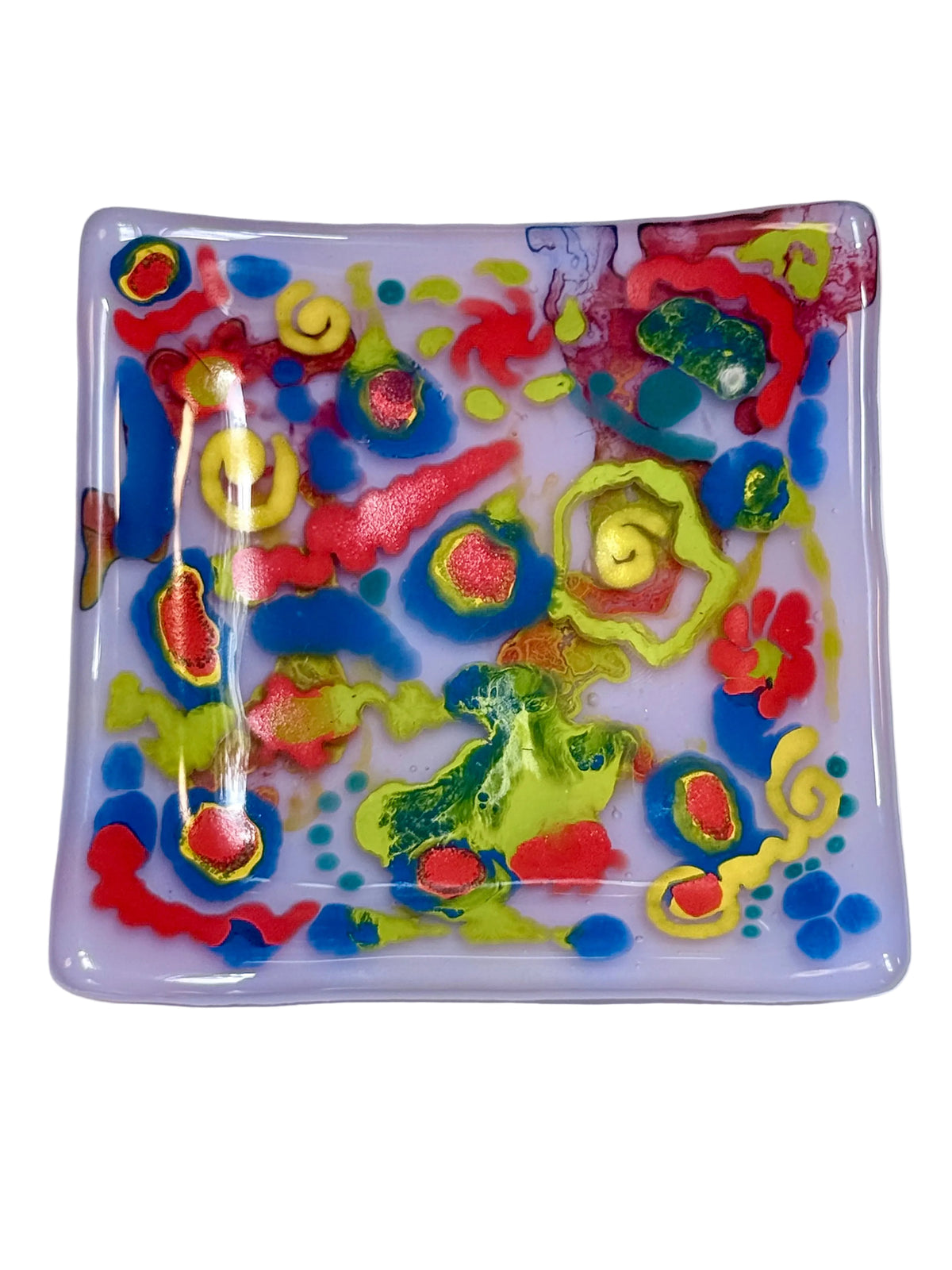 Fused Glass - 3" x 3" to 3.5" x 3.5" Square Dish (Depths Vary)