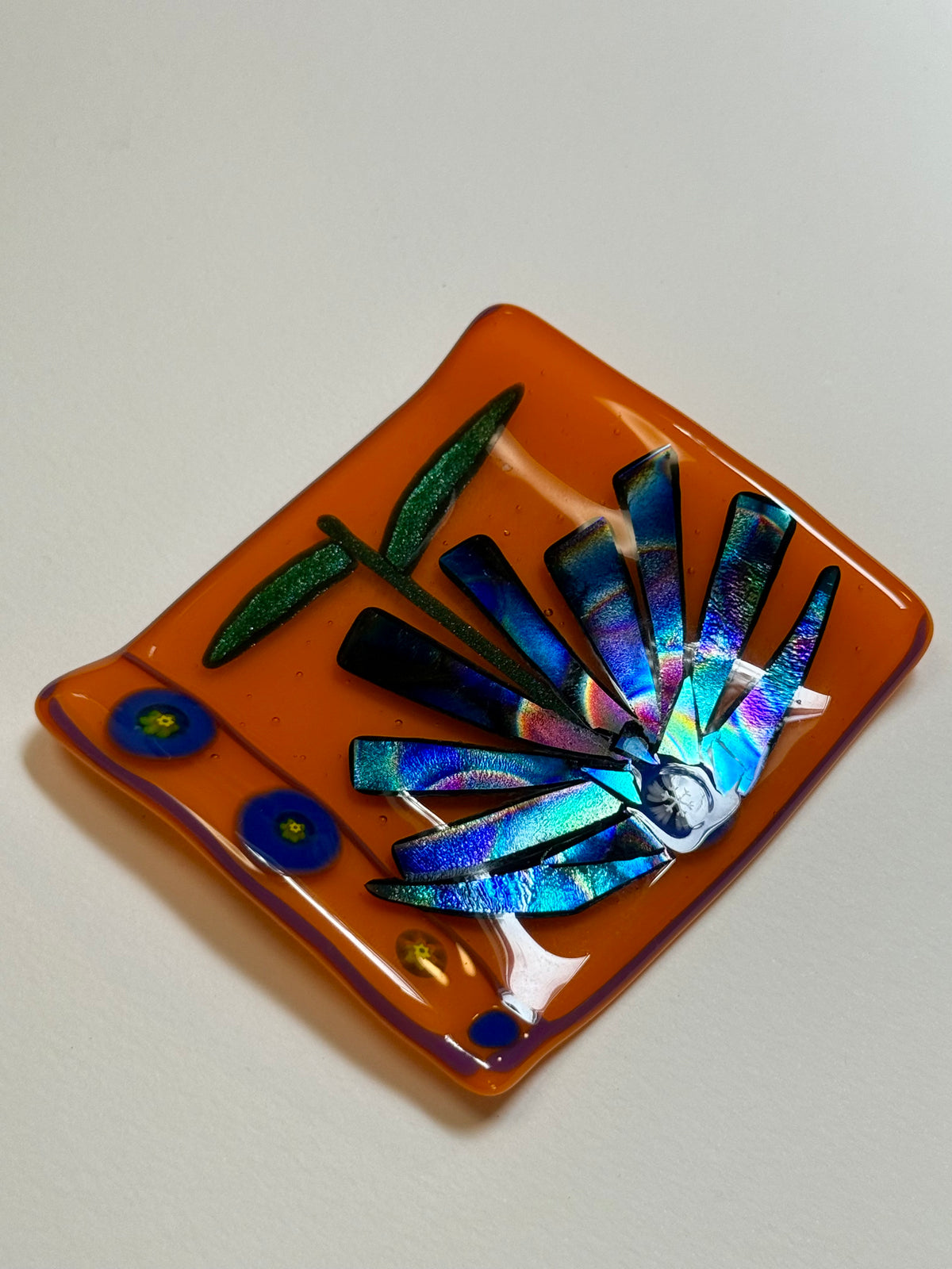 Fused Glass - 3" x 3" to 3.5" x 3.5" Square Dish (Depths Vary)