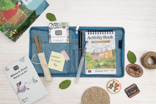 A6 Jute - Meditative with Art Kit - Around the World | DIY