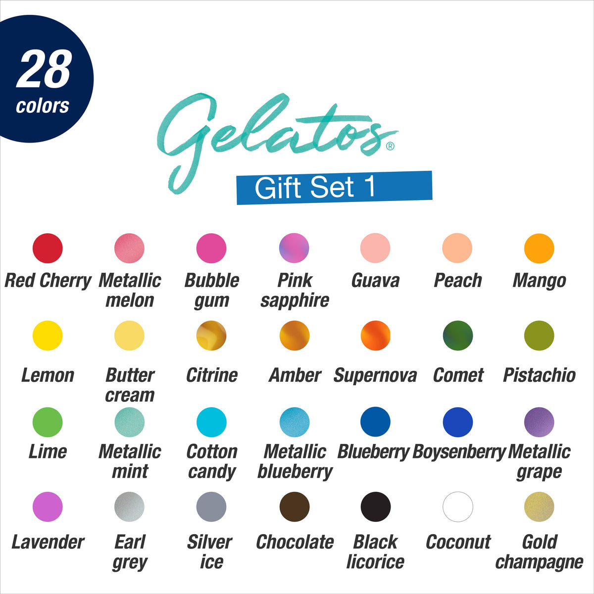 Gelatos Pigment Sticks Art Gift Set for Hobby Artists 1