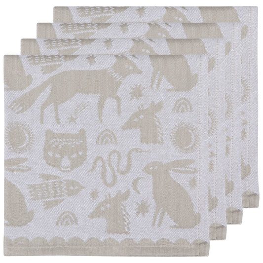Danica Studio Timber Woven Cotton Jacquard Napkins Set of 4