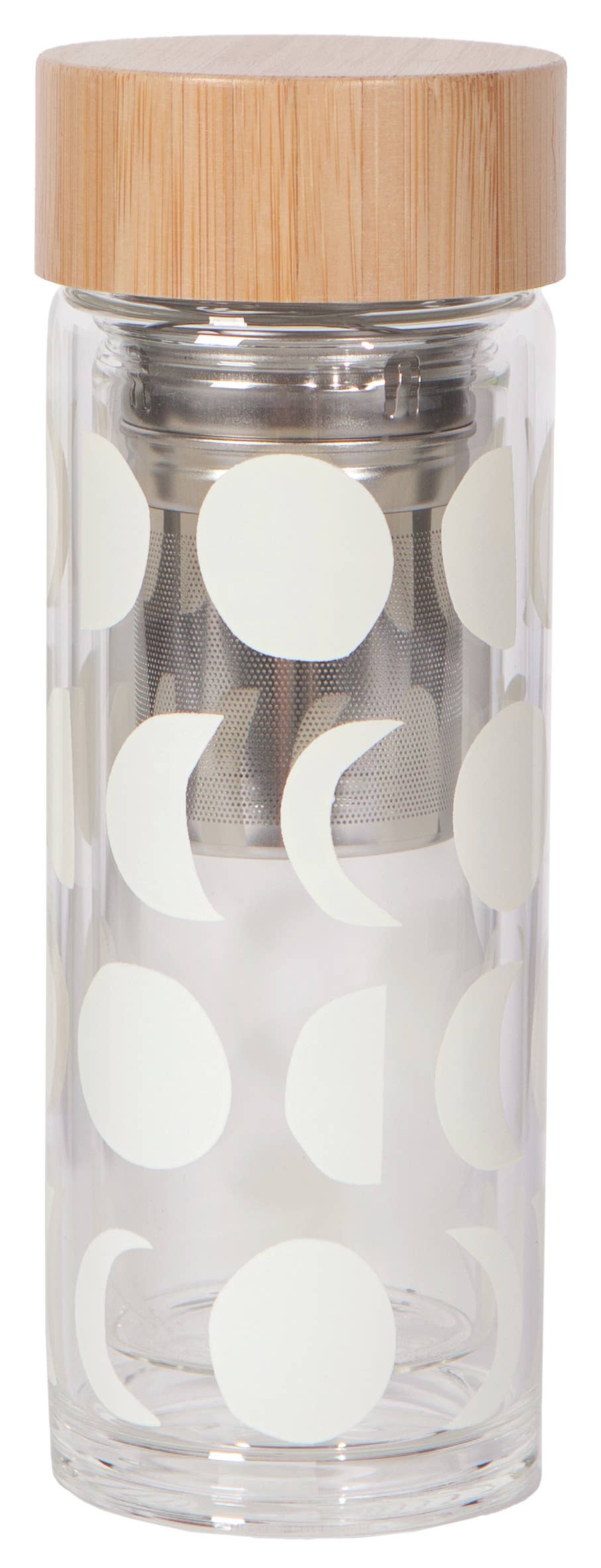 Danica Studio White Moons Glass Tea Infuser Bottle