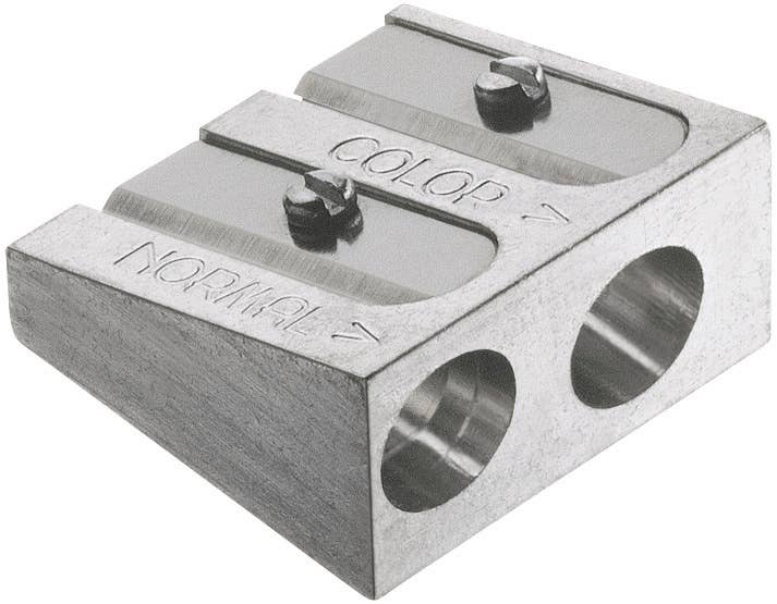 Double Hole Metal Pencil Sharpener