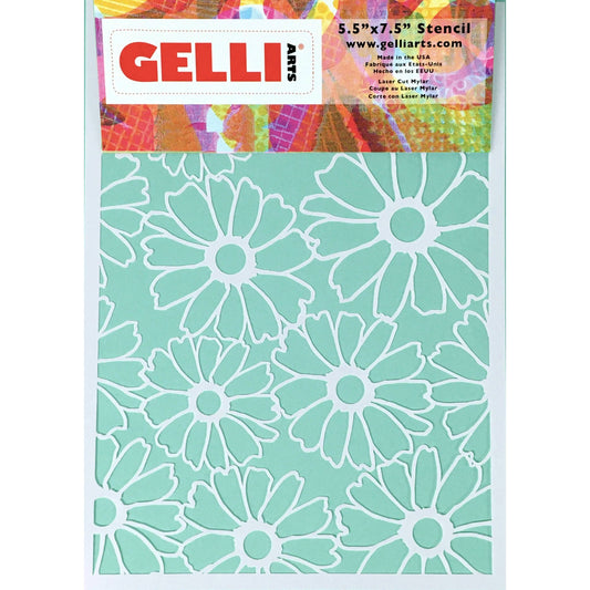 Flower Stencil - Designed to print with 5x7 Gelli Arts® printing plate